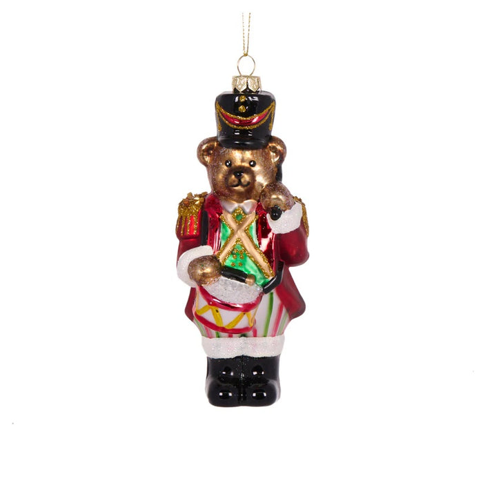 Christmas Decoration Retro Drummer Bear