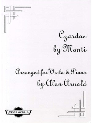 Monti - Czardas - Viola/Piano Accompaniment arranged by Arnold Viola World VWP100221