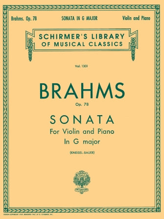 Brahms - Sonata Op78 - Violin/Piano Accompaniment Schirmer 50258550