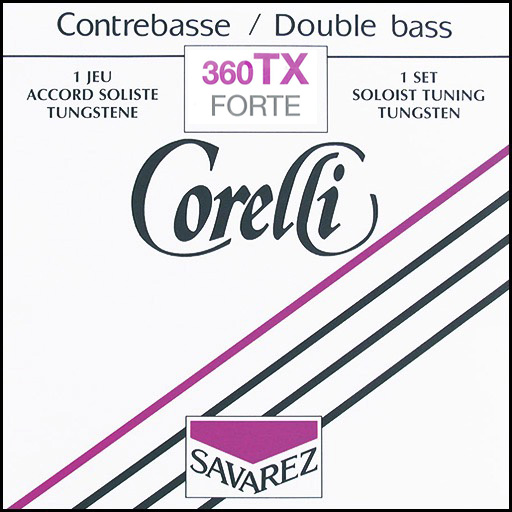 Corelli Double Bass String Set Solo Tungsten Forte TX 3/4-4/4