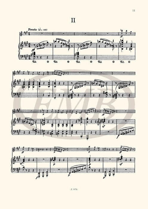 Weiner - Sonata #2 in F#min Op11 - Violin/Piano Accompaniment EMB Z1976