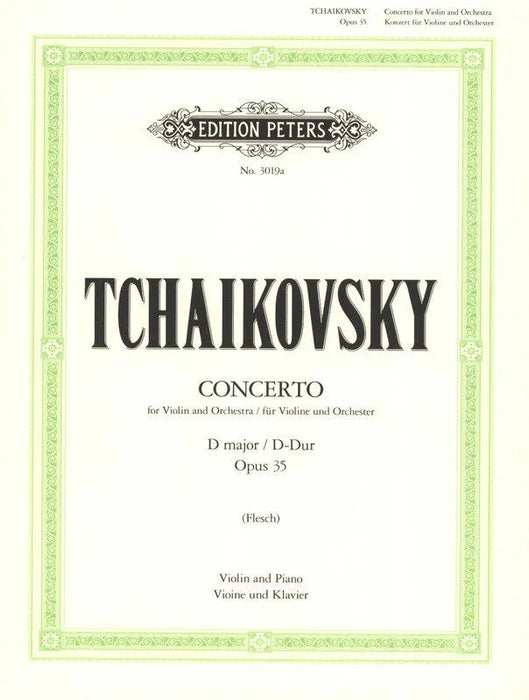 Tchaikovsky - Concerto in D Op35 - Violin/Piano Accompaniment Peters EP3019A