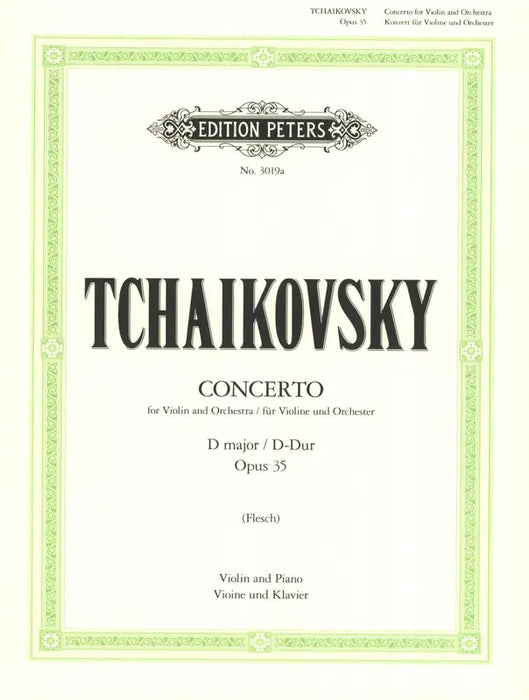 Tchaikovsky - Concerto in D Op35 - Violin/Piano Accompaniment Peters EP3019A