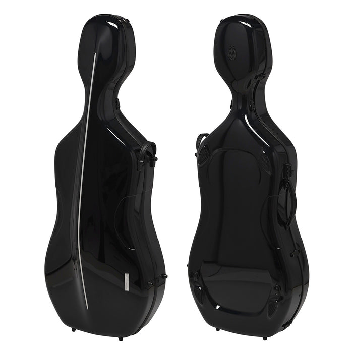 GEWA Air 3.9 Cello Case Black Gloss with Blue Interior