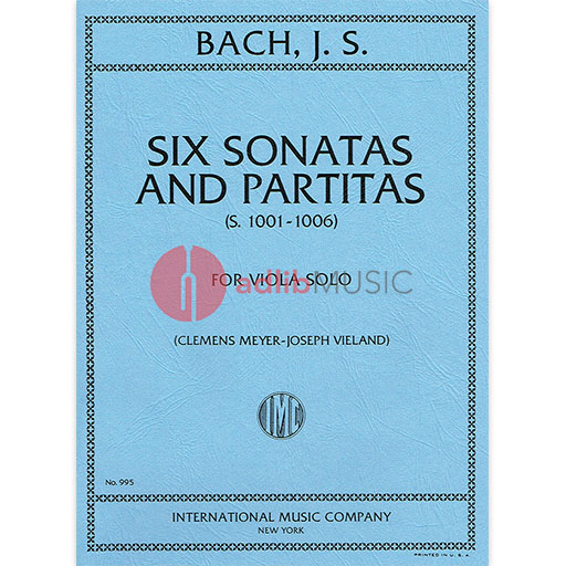 Bach - 6 Sonatas & Partitas - Viola Solo edited by Vieland IMC IMC0995