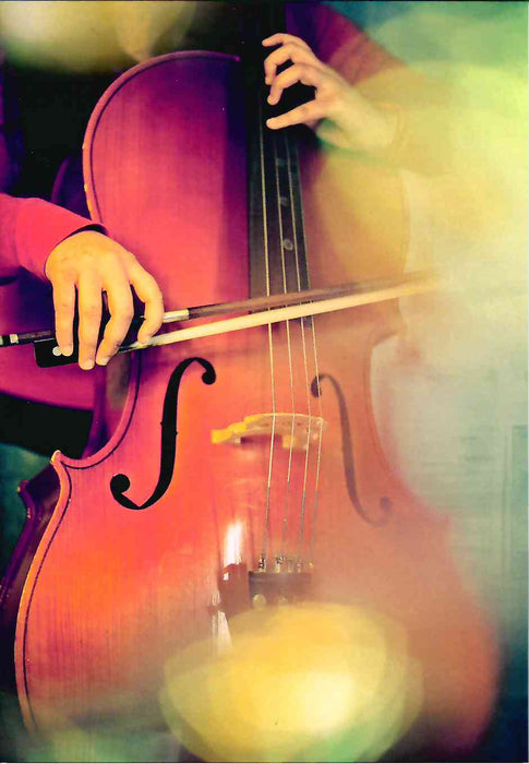 Greeting Card - Playing the Cello Filter