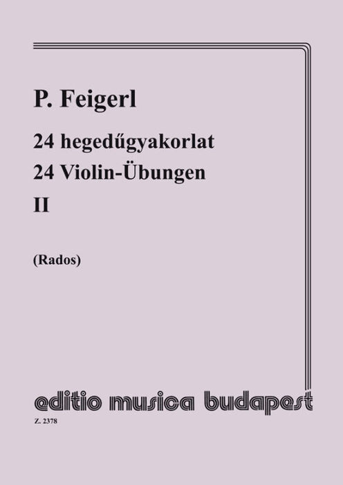 Feigerl - 24 Exercises in 24 Tonalities Volume 2 - Violin/2nd Violin Accompaniment EMB Z2378