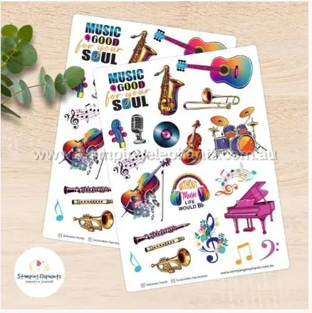 String Musical Instruments Sticker Musical Instruments Sticker Sheet — The Sydney String Centre