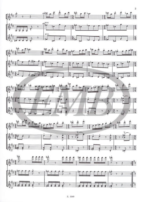 Farkas - Serenade - Flute/2 Violin Trio Score/Parts EMB Z5207