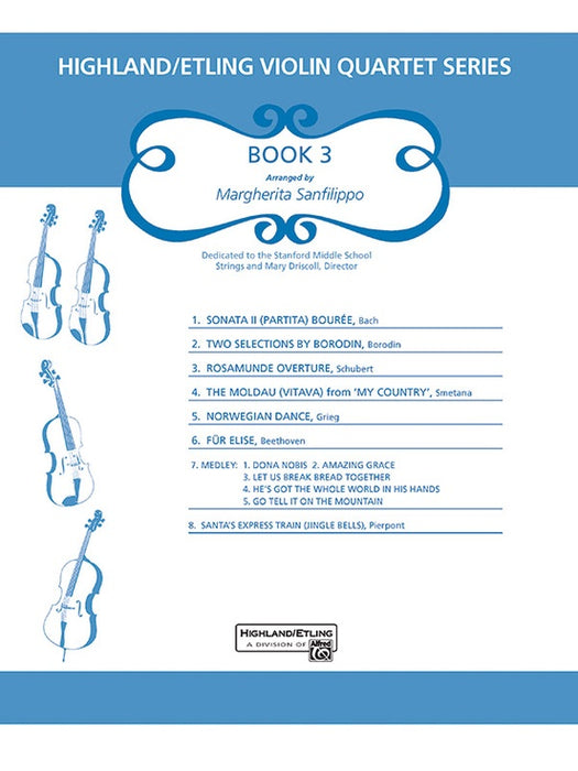 Highland/Ettling Violin Quartet Series Volume 3 - Violin Quartets Alfred 12556