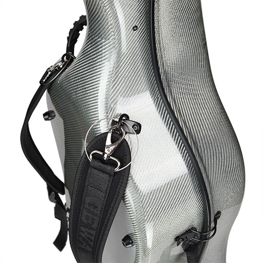 GEWA Titanium Carbon 3.3 Cello Case Silver/Burgundy