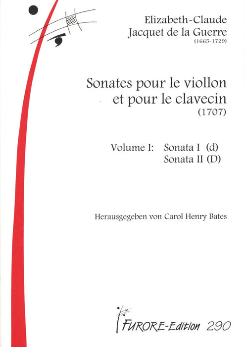 Jacquet de la Guerre - Sonatas for Violin & Piano: Volume 1 - Violin/Piano Accompaniment edited by Bates Furore FUW290