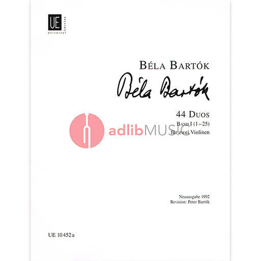 Bartok - 44 Duos Volume 1 - Violin Duets Universal UE10452A