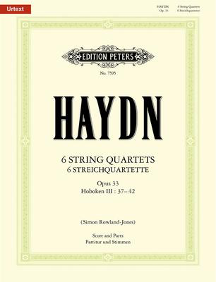 6 String Quartets Op. 33 Hob. 3 No. 37-42 Sc/Pts - Joseph Haydn - Edition Peters String Quartet Score/Parts