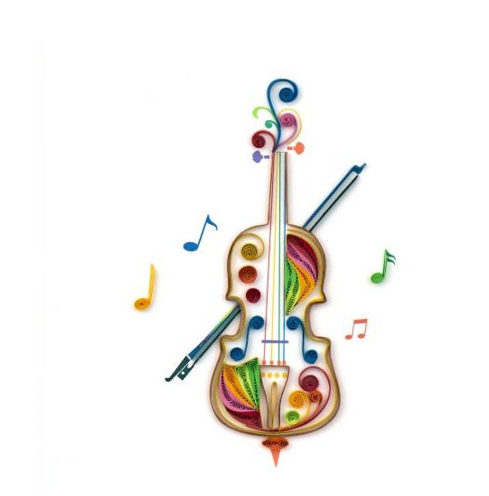 Greeting Card - Quilled Colourful Cello