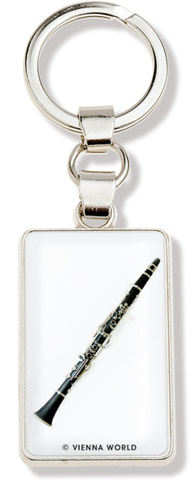 WAS $14.50 Oboe Keyring Metal with White Background