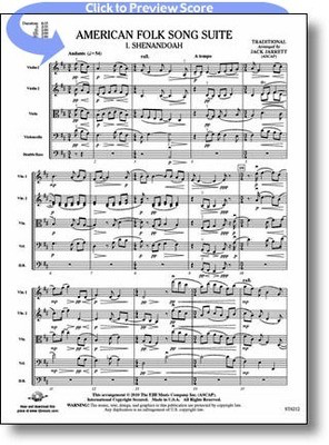 American Folk Song Suite - Traditional - Jack Jarrett FJH Music Company Score/Parts