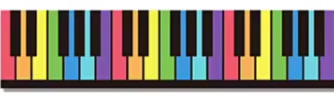 Music Sticky Tape Colourful Keyboard