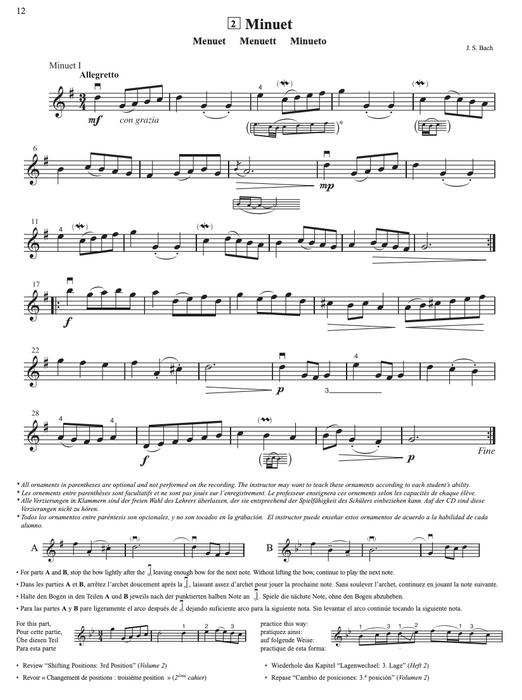 Suzuki Violin School Book/Vol. 3 International Edition - Violin Part with CD 48728