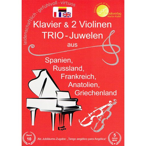 Trio Jewels - 2 Violins/Piano arranged by Martin Keller MVK171708