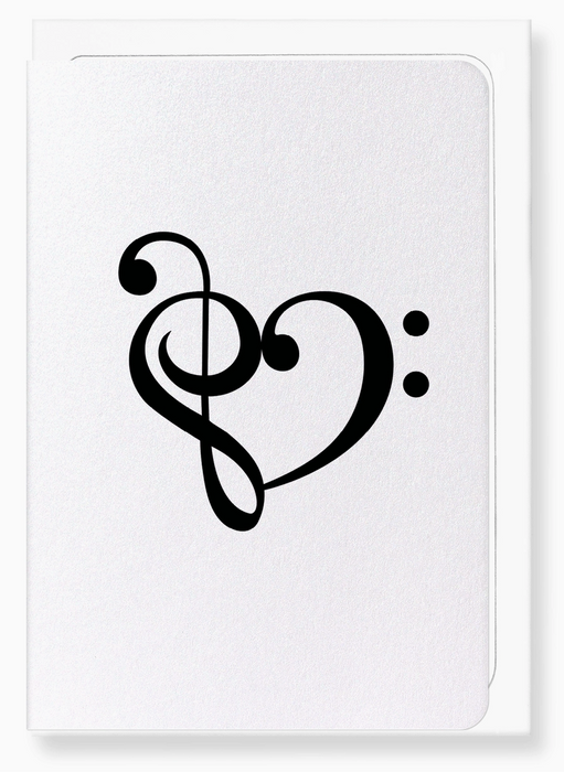 Greeting Card Treble Bass Heart