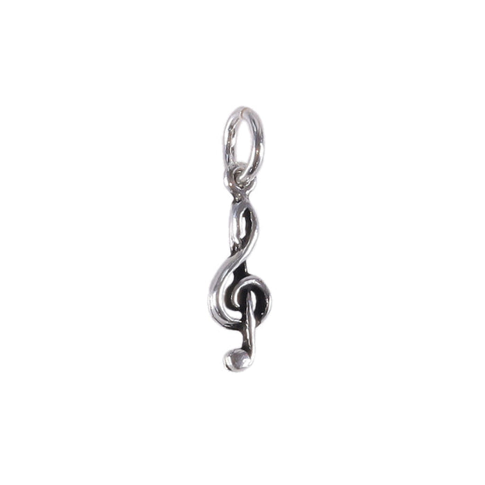 Treble Clef Pendant Length 1cm High Quality Silver
