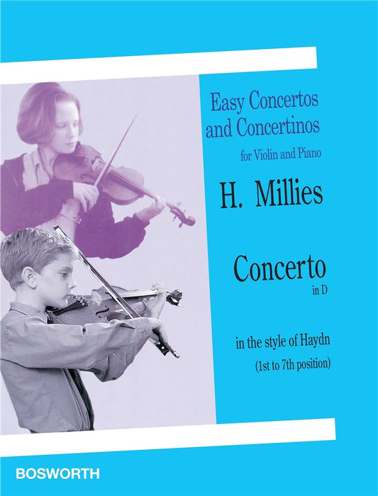 Millies - Concerto in Dmaj in the Style of Haydn - Violin/Piano Accompaniment Bosworth BOE003910