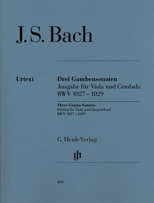 Bach - 3 Sonatas Origanally for Viola da Gamba - Viola/Piano Accompaniment Henle HN684