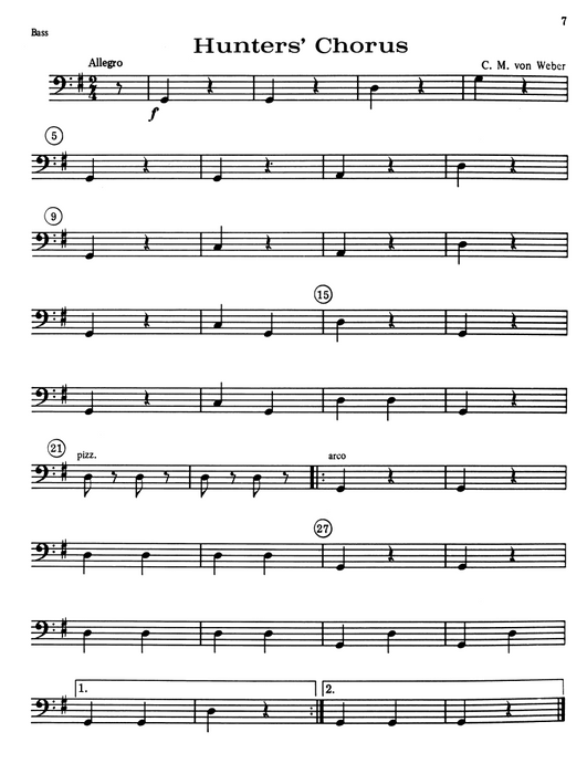 String Orchestra Accompaniments to Solos from Volumes 1 & 2 - Bass Book 0323