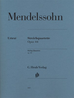 String Quartets Op. 44 No 1-3 - Felix Bartholdy Mendelssohn - Viola|Cello|Violin G. Henle Verlag String Quartet Parts