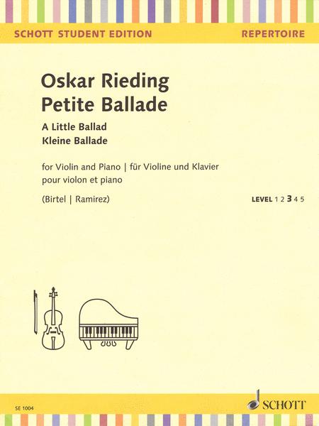 Rieding - A Little Ballade - Violin/Piano Accompaniment Schott SE1004