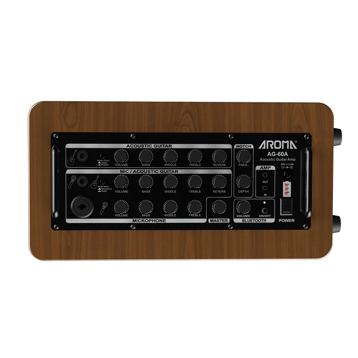 Aroma AG-60A 60W Acoustic Guitar Rechargeable Amplifier