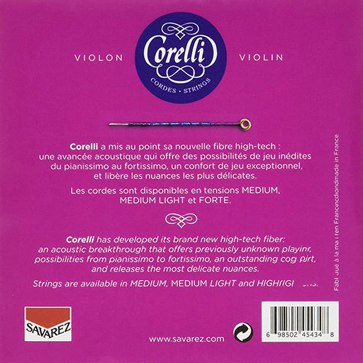 Corelli Cantiga Violin String Set Medium-Light Ball End 4/4