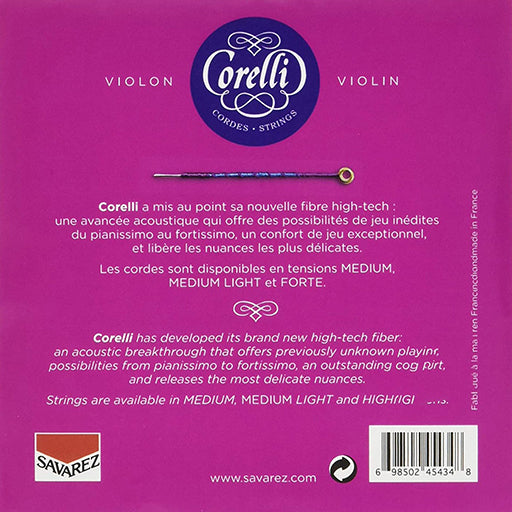 Corelli Cantiga Violin, Set (Med-Light/Ball), 4/4