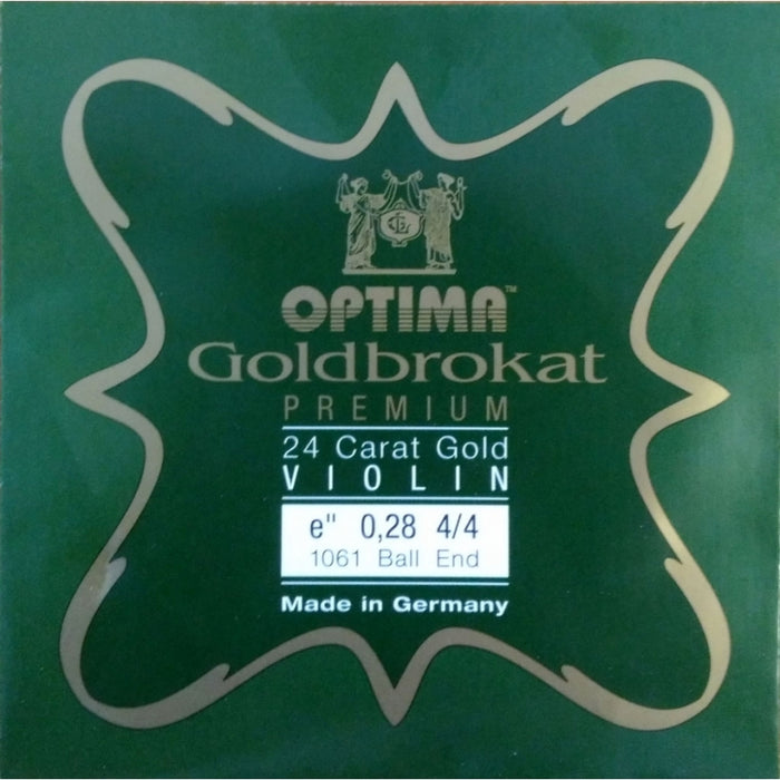Optima Goldbrokat Premium 24 Carat Gold Violin E String Medium Loop End 4/4