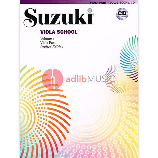 Suzuki Viola School Book/Volume 3 - Viola/CD (Recorded by William Preucil) Revised Edition Summy Birchard 40688