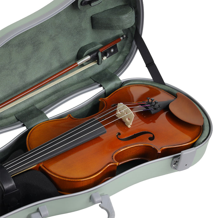 JML Carbon Fibre 1.5 Shaped Violin Case Garden Green 4/4