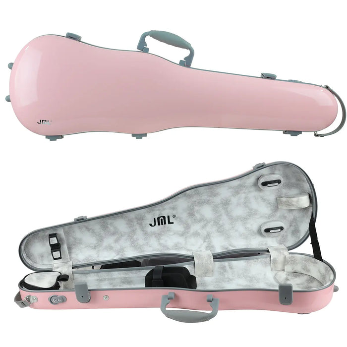 JML Carbon Fibre 1.5 Shaped Violin Case Sakura Pink 4/4