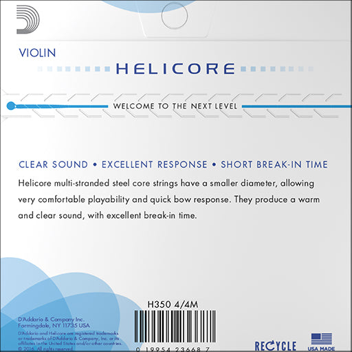 D’Addario Helicore Octave Violin, Set (Med), 4/4