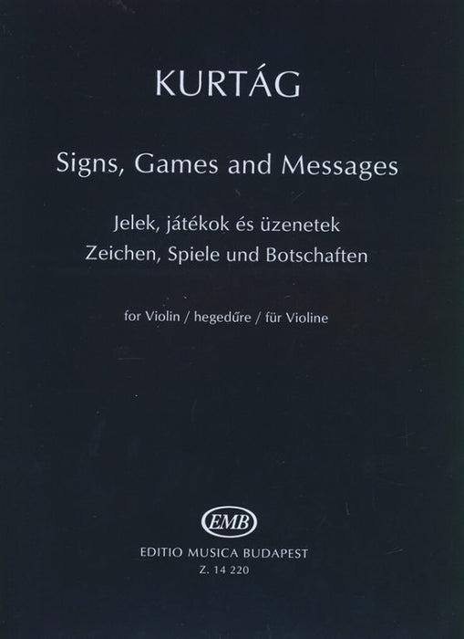 Kurtag - Signs Games & Messages - Violin Solo EMB Z14220
