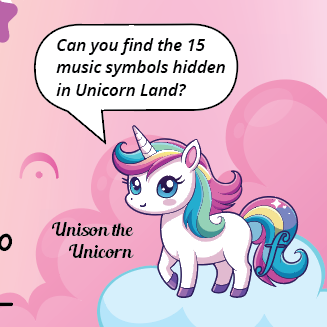 Unicorn Adventure A3 Music Practice Chart by Musically Gifted