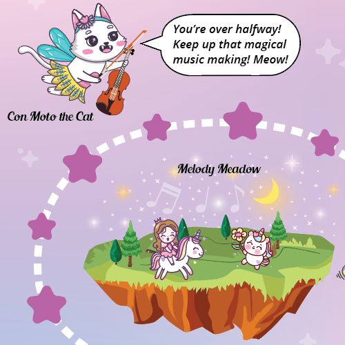 Unicorn Adventure A3 Music Practice Chart by Musically Gifted