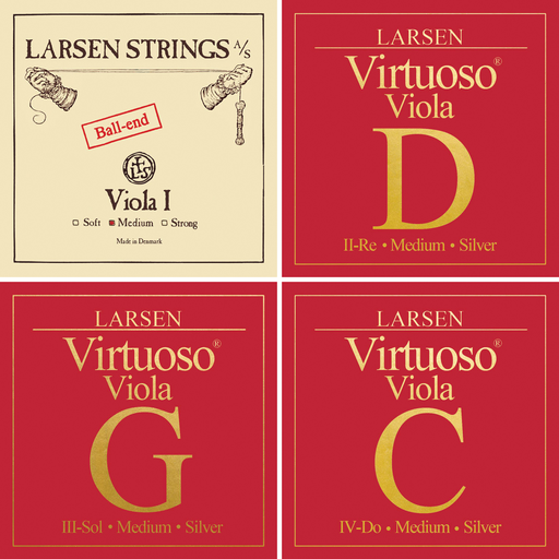 Larsen Virtuoso Viola String Set Medium (Ball A) 15"-16.5"