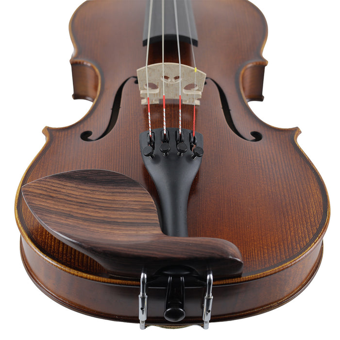 Kreisler Slim Guarneri Violin Chinrest Rosewood with Chrome Fittings