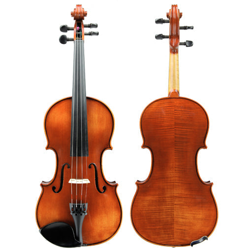 Package with 4/4 Johann Stauffer 200s Violin, Kreisler * Violin Bow and Kreisler Arrow Case with accessories package - Etude Rosin, Violino Strings, SMS10s Music Stand, Cleaning Cloth and 4/4 Everest Shoulder Rest