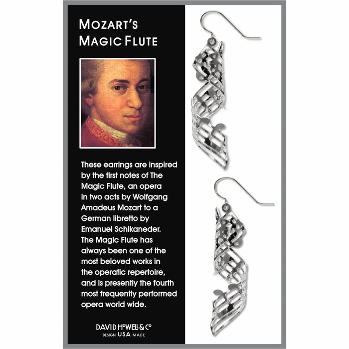Mozart's The Magic Flute Musical Note Earrings