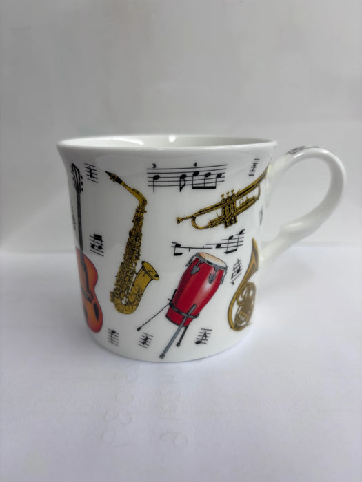 Mug White with Orchestral Instruments