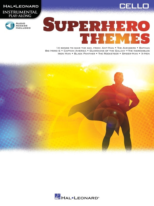 Superhero Themes Instrumental Playalong - Cello/Audio Access Online Hal Leonard 363204