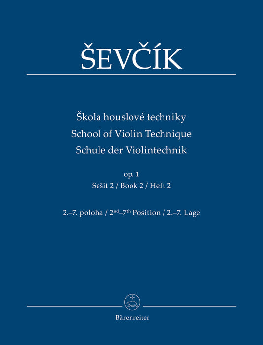 Sevcik - School of Violin Technique Op1 Volume 2 - Violin Solo Barenreiter BA9553