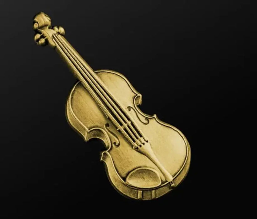 Musician Designer Violin Pin Gold